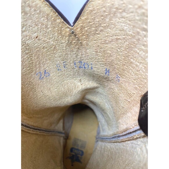 RUDEL BOTAS Brown Leather Western Boots Mens Size 26 EE/ Us 8 Mexico ❤️ - Picture 16 of 16